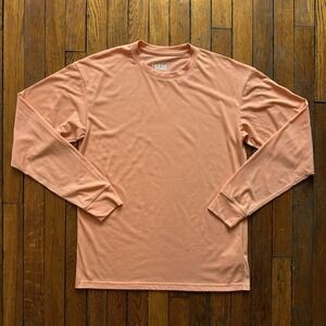 Stio Organic Cotton Recycled Polyester Long Sleeve Activewear Shirt Men XS Coral